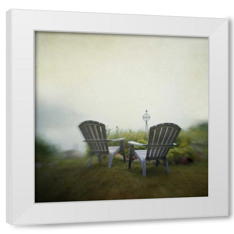 Being Present in the Moment White Modern Wood Framed Art Print by Hanna, Dawn D.