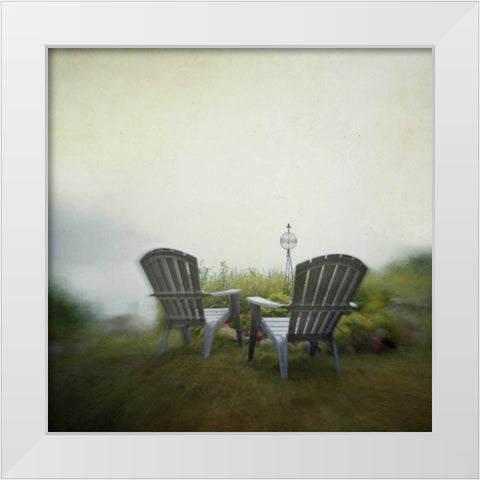 Being Present in the Moment White Modern Wood Framed Art Print by Hanna, Dawn D.