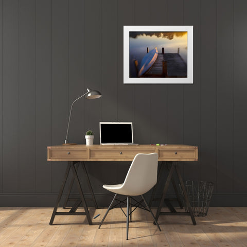 The True Light of the Day White Modern Wood Framed Art Print by Hanna, Dawn D.