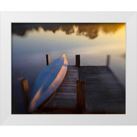The True Light of the Day White Modern Wood Framed Art Print by Hanna, Dawn D.