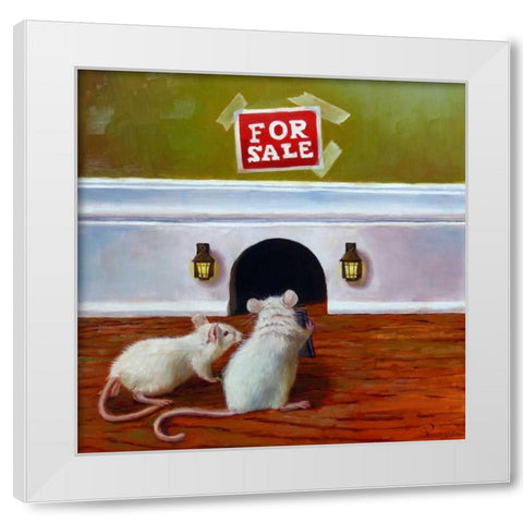 Must See Inside White Modern Wood Framed Art Print by Heffernan, Lucia