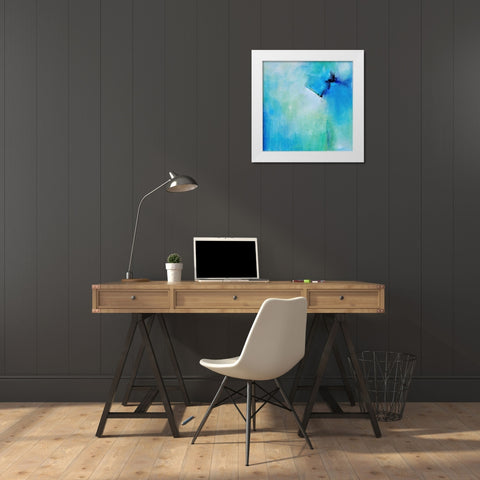 Free Flow White Modern Wood Framed Art Print by Hale, Karen