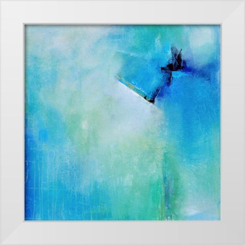 Free Flow White Modern Wood Framed Art Print by Hale, Karen