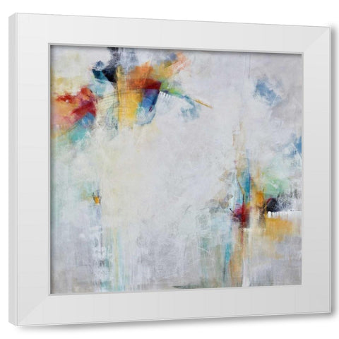 Joyful White Modern Wood Framed Art Print by Hale, Karen