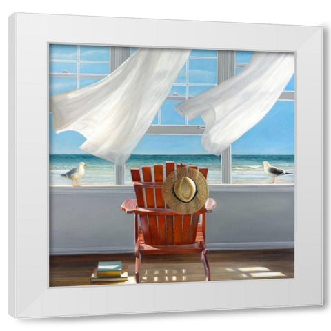 Lookout White Modern Wood Framed Art Print by Hollingsworth, Karen