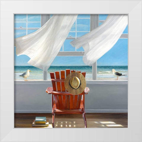 Lookout White Modern Wood Framed Art Print by Hollingsworth, Karen