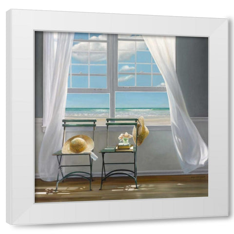 Slow Motion White Modern Wood Framed Art Print by Hollingsworth, Karen