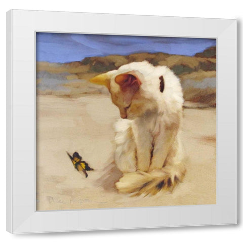 Eye on Butterfly V White Modern Wood Framed Art Print by Hoeptner, Diane