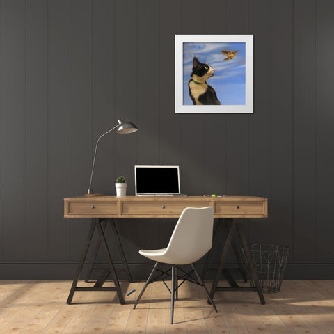 Fly Away White Modern Wood Framed Art Print by Hoeptner, Diane