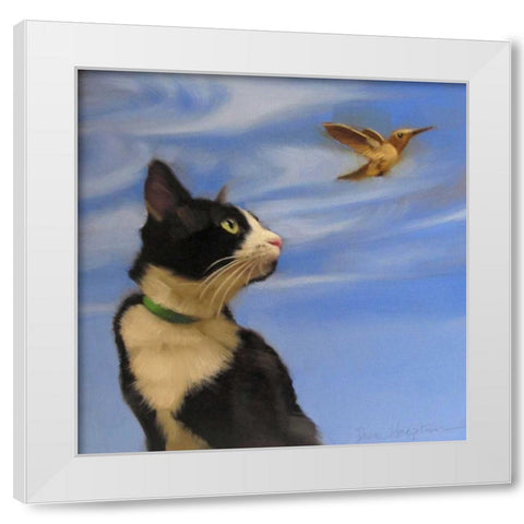 Fly Away White Modern Wood Framed Art Print by Hoeptner, Diane