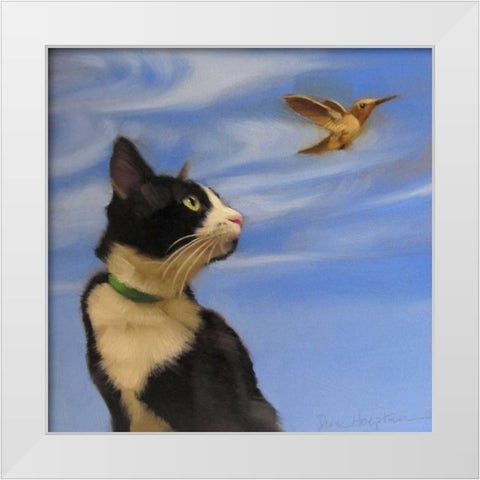 Fly Away White Modern Wood Framed Art Print by Hoeptner, Diane