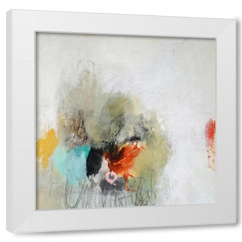 Push Away White Modern Wood Framed Art Print by Hoeft, Nicole