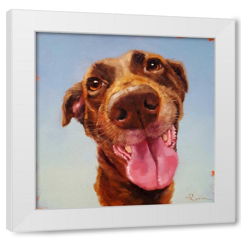 Follow Your Nose 5 White Modern Wood Framed Art Print by Heffernan, Lucia