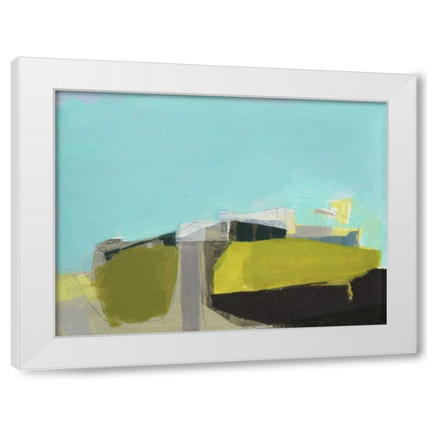 East End Hill White Modern Wood Framed Art Print by Hawkins, Amanda