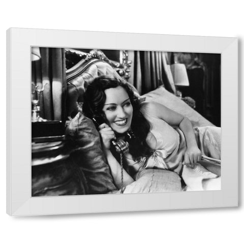 Gloria Swanson 1931 Tonight or Never White Modern Wood Framed Art Print by Unknown