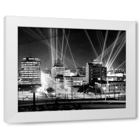 Hollywood Premiere of the Cinerama Dome 1963 White Modern Wood Framed Art Print by Unknown