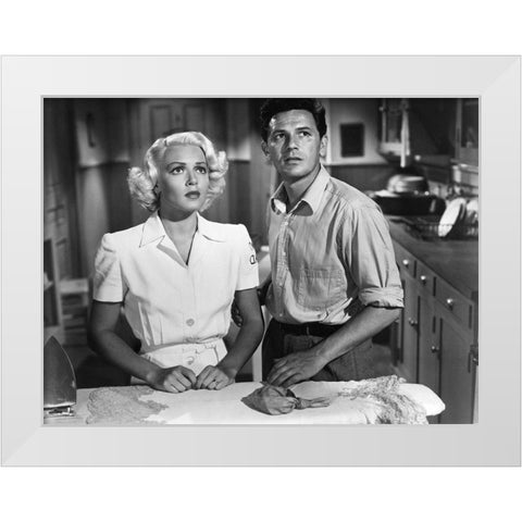 Lana Turner 1946 The Postman Always Rings Twice B White Modern Wood Framed Art Print by Unknown