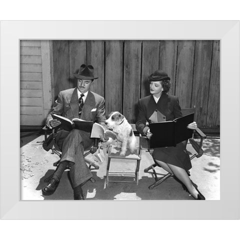 The Thin Man William Powell, Myrna Loy and Asta White Modern Wood Framed Art Print by Unknown