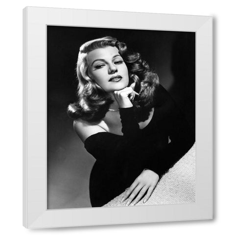 Rita Hayworth Gilda 1946 White Modern Wood Framed Art Print by Unknown
