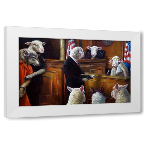 Eyewitness White Modern Wood Framed Art Print by Heffernan, Lucia