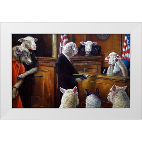 Eyewitness White Modern Wood Framed Art Print by Heffernan, Lucia