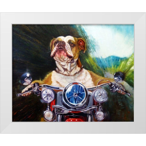Born To Be Wild White Modern Wood Framed Art Print by Heffernan, Lucia