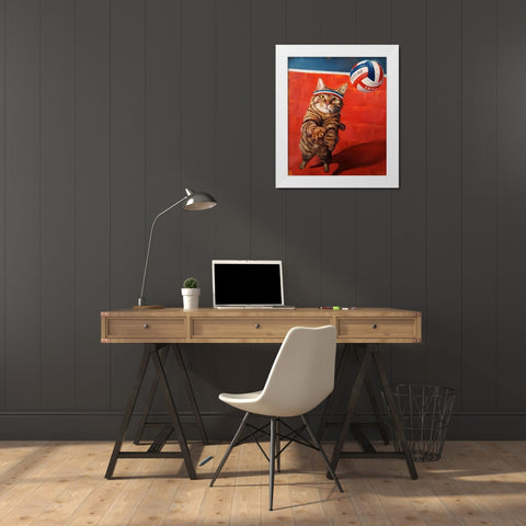 The Setter White Modern Wood Framed Art Print by Heffernan, Lucia