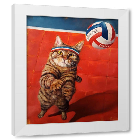 The Setter White Modern Wood Framed Art Print by Heffernan, Lucia