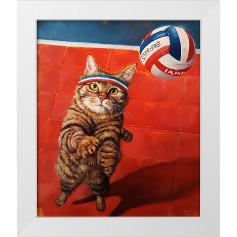 The Setter White Modern Wood Framed Art Print by Heffernan, Lucia