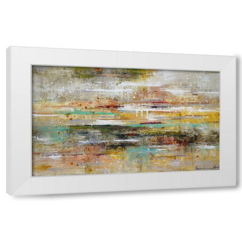 Oasis Reflection White Modern Wood Framed Art Print by Herckenrath, Ingeborg