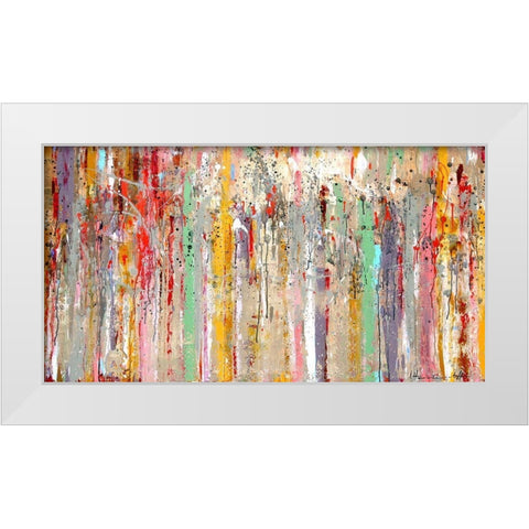 Vertical Reflections White Modern Wood Framed Art Print by Herckenrath, Ingeborg