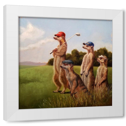 Mens Day White Modern Wood Framed Art Print by Heffernan, Lucia