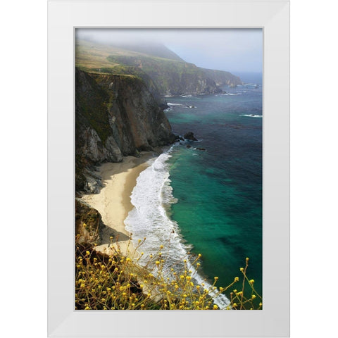 Big Sur Coast White Modern Wood Framed Art Print by Hiers, Winthrope