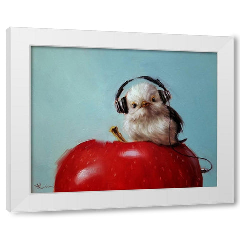 Apple Music White Modern Wood Framed Art Print by Heffernan, Lucia