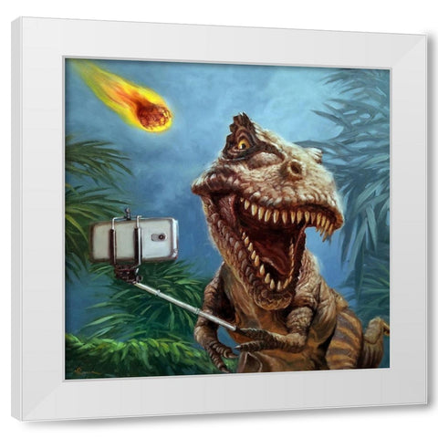 Last Selfie White Modern Wood Framed Art Print by Heffernan, Lucia