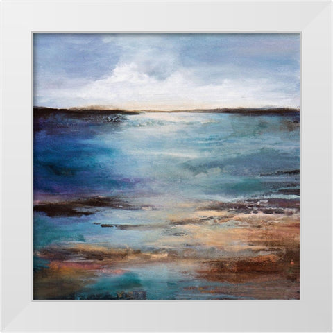 Slow Motion White Modern Wood Framed Art Print by Hale, Karen