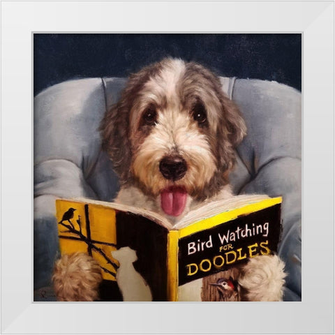 Ornithology For Doodles White Modern Wood Framed Art Print by Heffernan, Lucia