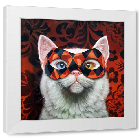 Enigma White Modern Wood Framed Art Print by Heffernan, Lucia