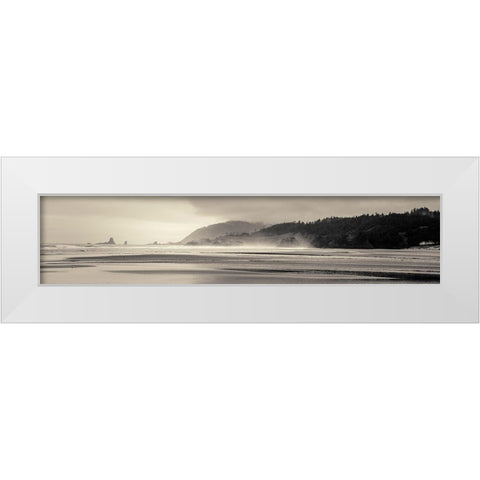 Cannon Beach No. 7 White Modern Wood Framed Art Print by Horsfall, Gary