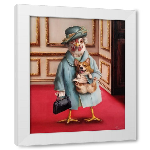 Her Majesty White Modern Wood Framed Art Print by Heffernan, Lucia