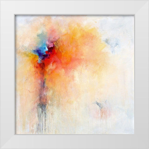 Bold and Sassy White Modern Wood Framed Art Print by Hale, Karen