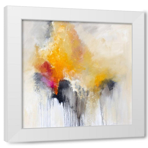 Dancing On Land White Modern Wood Framed Art Print by Hale, Karen