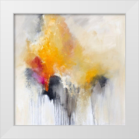Dancing On Land White Modern Wood Framed Art Print by Hale, Karen