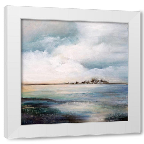 Speak Quietly White Modern Wood Framed Art Print by Hale, Karen