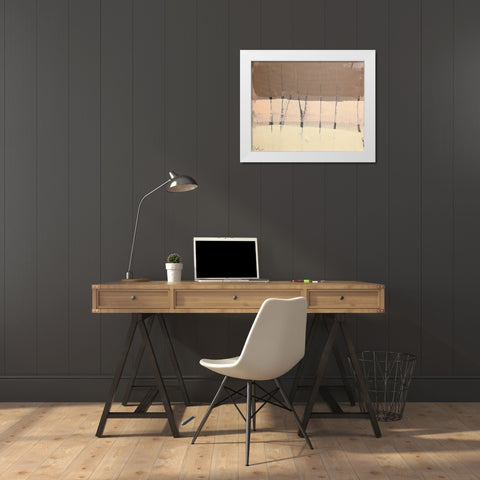 Silence White Modern Wood Framed Art Print by Hendrick, Cathe