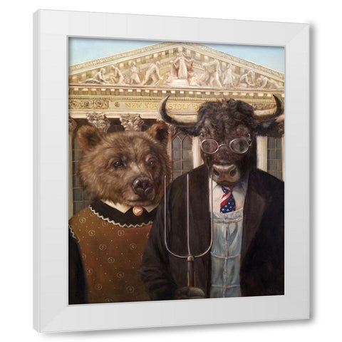 Wallstreet Gothic 2 White Modern Wood Framed Art Print by Heffernan, Lucia