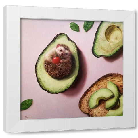 Avocado Toast White Modern Wood Framed Art Print by Heffernan, Lucia