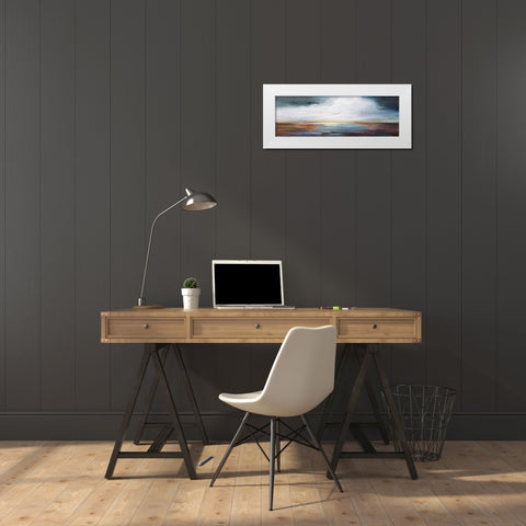 Calm Waters White Modern Wood Framed Art Print by Hale, Karen