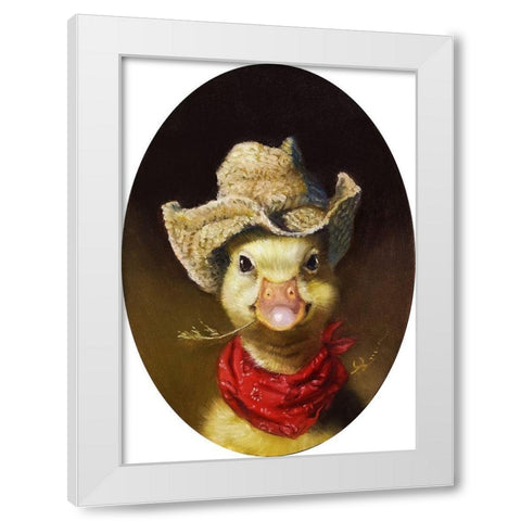 Lil Wrangler White Modern Wood Framed Art Print by Heffernan, Lucia