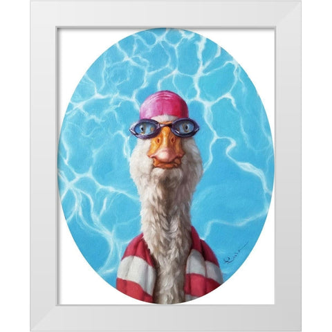 Old Timer White Modern Wood Framed Art Print by Heffernan, Lucia